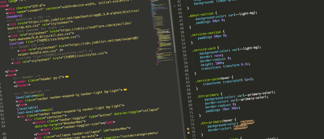 Адаптивная HTML-верстка из Figma/PSD с использованием Bootstrap