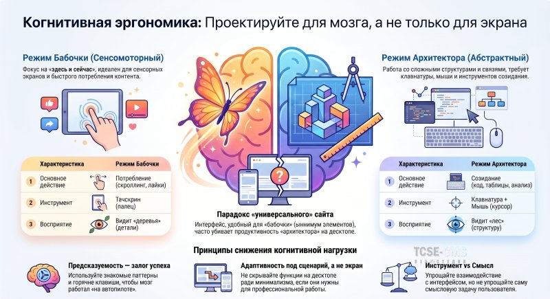 Когнитивная эргономика в веб-дизайне: Как не отупеть от собственного интерфейса